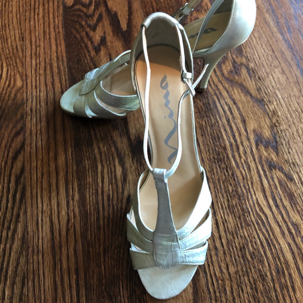 Nina strappy silver heels